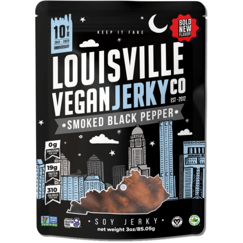 Louisville Vegan Jerky Co. - Smoked Black Pepper Vegan Jerky