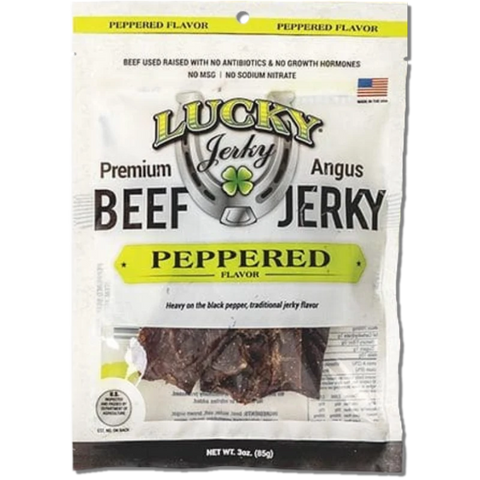 Lucky Jerky Premium Angus Beef Jerky Peppered