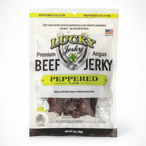 Lucky Beef Jerky Peppered