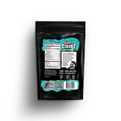 Ripped Chipz Maui Onion back of package