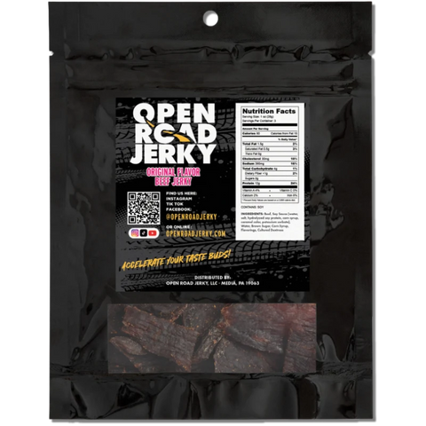 Open Road Jerky Original Burn Out Beef Jerky Back