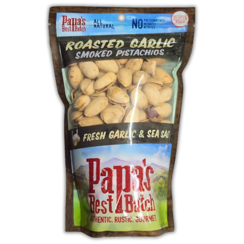 Papa's Best Batch Roasted Garlic Smoked Pistachios