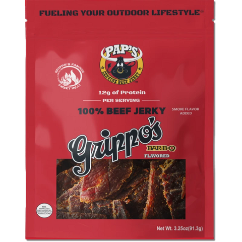 Pap's Genuine Beef Jerky Grippo's BBQ Beef Jerky