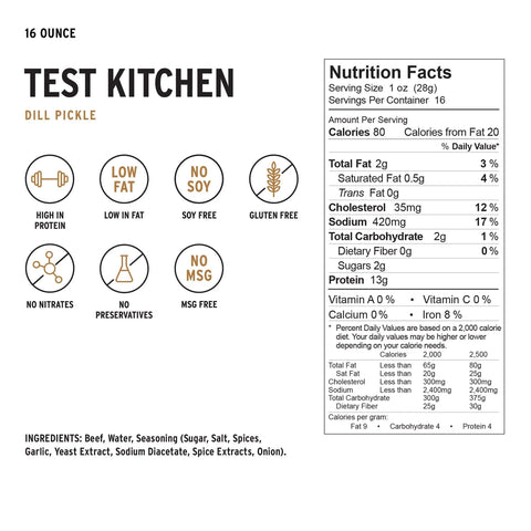 Peoples Choice Dill Pickle Beef Jerky Nutrition Facts