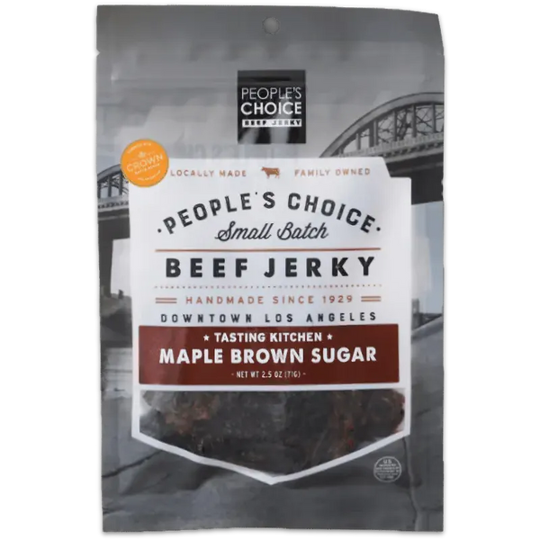 Maple Brown Sugar Jerky from People's Choice & Crown Maple 2.5 OZ