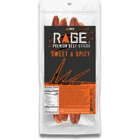 Rage Premium Beef Sticks Sweet & Spicy