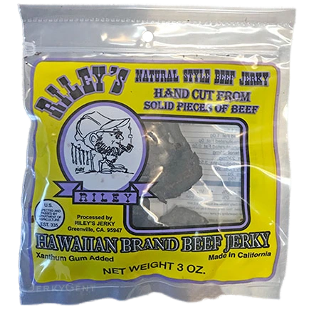 Riley's Natural Style Beef Jerky, Hawaiian Beef Jerky, 2.5-oz