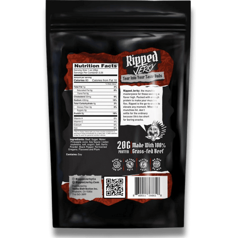 Ripped Jerky Godfather OG Original Beef Jerky Nutrition Facts