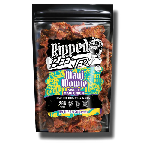 Ripped Beef Jerky Maui Wowie flavored beef jerky package