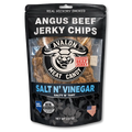 Packaged Angus Beef Jerky Chips by Avalon Meat Candy on a white background