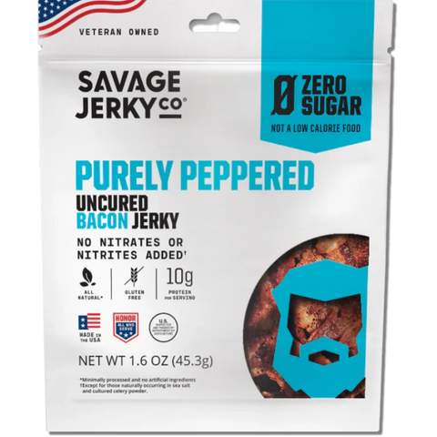 Savage Jerky Co. Purely Peppered Bacon Jerky