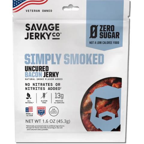 Savage Jerky Co. Simply Smoked Bacon Jerky