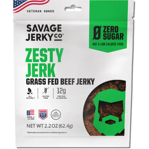 Savage Jerky Co. Zesty Jerk Sugar Free Beef Jerky