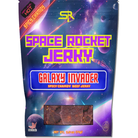 Space Rocket Jerky Spicy Chamoy Beef Jerky (Galaxy Invader)