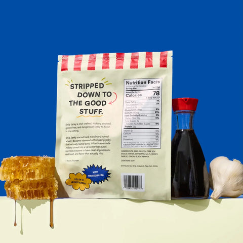 Strip Jerky Original Back Of Package