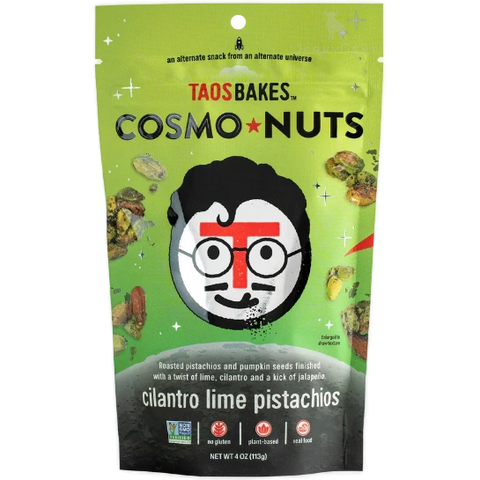 Taos Bakes CosmoNuts Cilantro Lime Pistachios, 4.0-oz