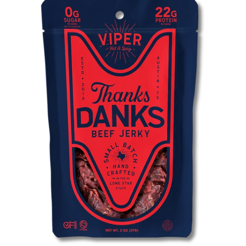 Thanks Danks Viper (Hot & Spicy) Beef Jerky