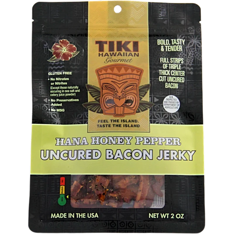 Tiki Hawaiian Hana Honey Pepper Bacon Jerky, 2.0-oz