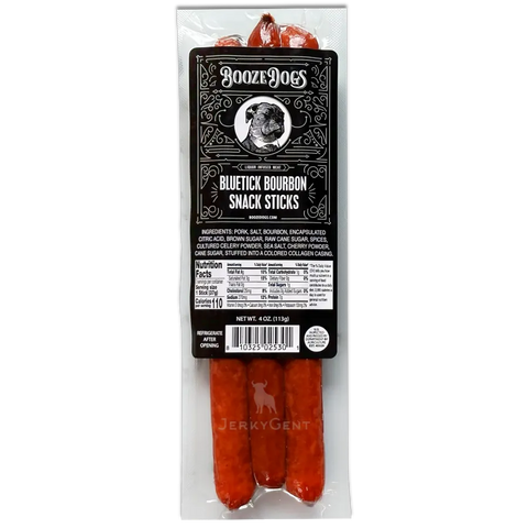 BoozeDogs Bluetick Bourbon Snack Sticks, 4.0-oz