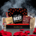 JerkyGent Valentine's Day Beef Jerky Gift Box Open Box Mockup