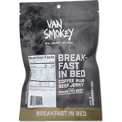 Van Smokey Breakfast In Bed Coffee Rub Beef Jerky Back