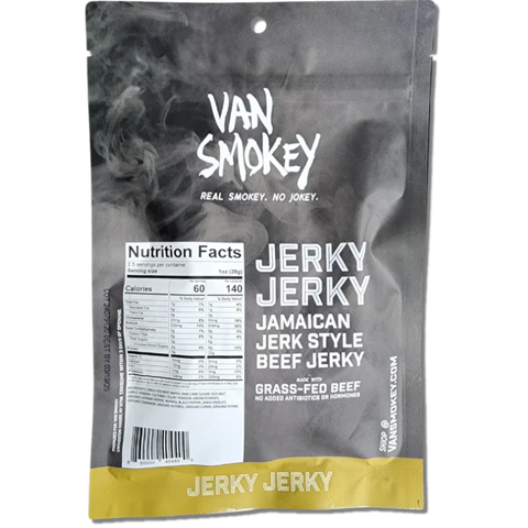 Van Smokey Jerky Jerky Jamaican Jerk Style Beef Jerky Back