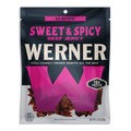 Werner Sweet & Spicy Beef Jerky package on a white background