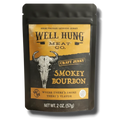 Well Hung Meat Co. Smokey Bourbon jerky package on a white background