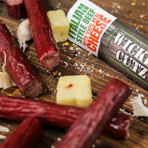 Wicked Cutz Beef Sticks Italian Beef and Cheese flavored