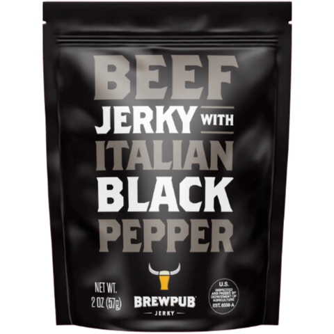 Brewpub Jerky Italian Black Pepper Beef Jerky – black pepper with an Italian herb twist.