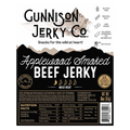 Front packaging of Gunnison Jerky Co. Applewood Smoked Beef Jerky, 3oz bag with nutrition and ingredient callouts