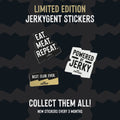 A video showing limited edition jerkygent stickers. With incentive to collect them all.