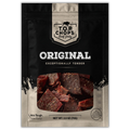 T.O.P. Chops Original Beef Jerky – premium, exceptionally tender jerky made from high-quality beef, seasoned with black pepper, and packaged for on-the-go snacking.