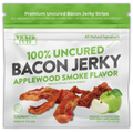 Wicked Cutz Applewood Smoke Bacon Jerky – 100% uncured bacon jerky, naturally smoked with real applewood, gluten-free and made in the USA.