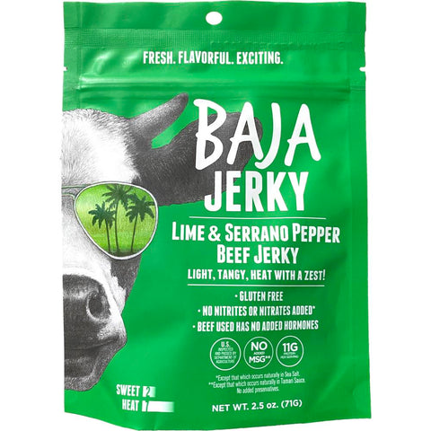 Baja Jerky Lime And Serrano Pepper Beef Jerky