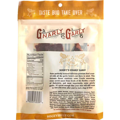Bogey's Beef Gnarly Garly Garlic Beef Jerky Nutrition Facts