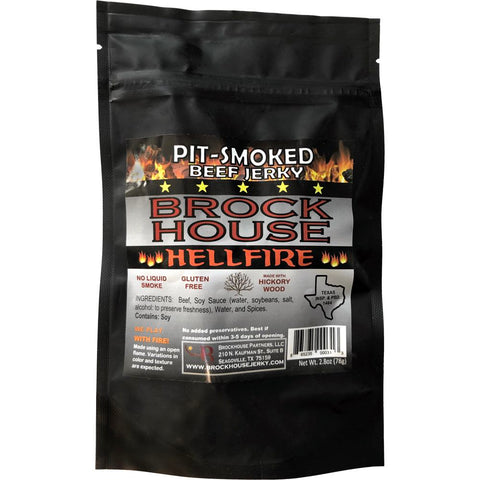 Brockhouse Hellfire Pit-Smoked Beef Jerky Spicy Front