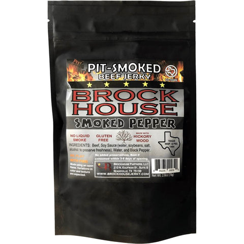 Brock House Smoked Pepper Beef Jerky Front