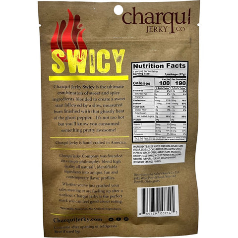 Charqui Jerky Co Swicy Back Of Package