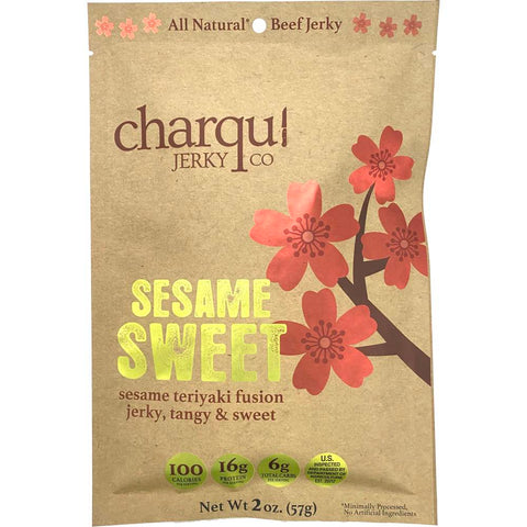 Charqui Jerky Co Sesame Sweet Teriyaki Beef Jerky