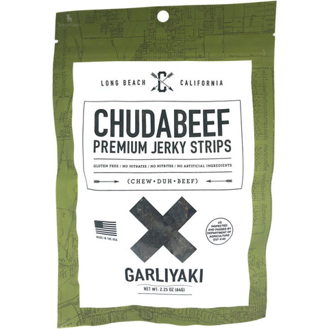 Chudabeef Garliyaki Craft Beef Jerky - Garlic and Teriyaki Flavored