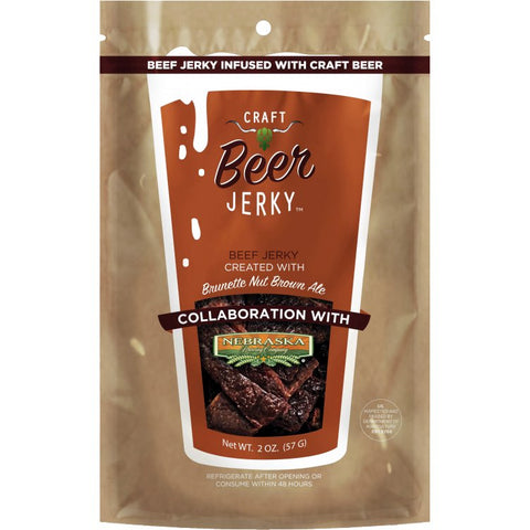 Craft Beer Jerky Nebraska Brewing Co Brunette Nut Brown Ale Infused Beef Jerky Front