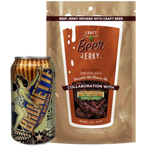 Craft Beer Jerky Nebraska Brewing Co Brunette Nut Brown Ale Infused Beef Jerky Front