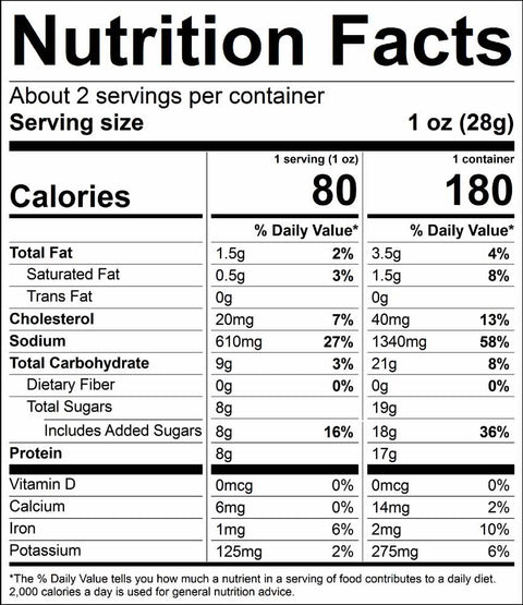 Derby City Beef Jerky Nutrition Facts