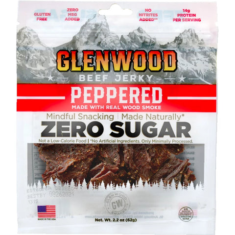 Glenwood Zero Sugar Beef Jerky Peppered
