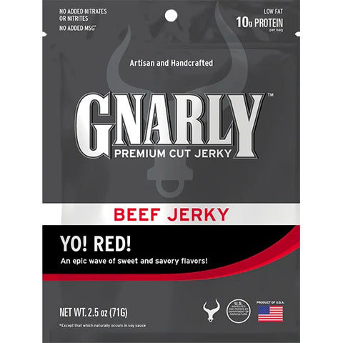Gnarly Jerky Yo Red Flavor Beef Jerky