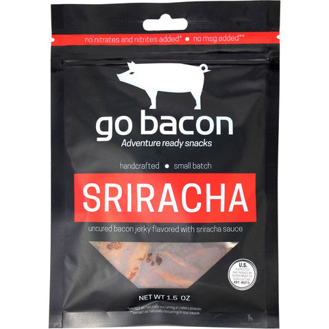 GoBacon Sriracha Flavored Spicy Bacon Jerky Strips