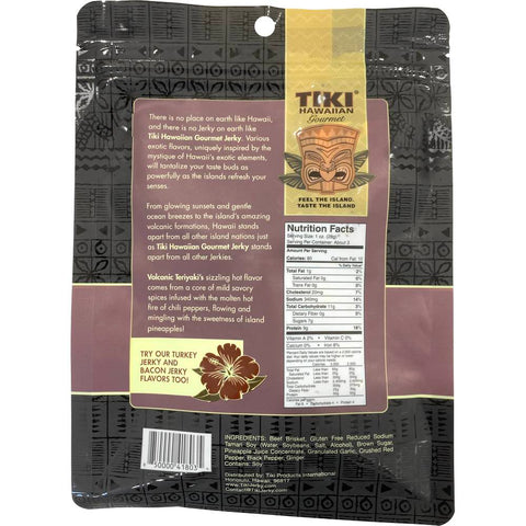 Tiki Hawaiian Volcanic Teriyaki Beef Jerky Nutrition Facts