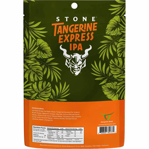 Stone Brewing Tangerine Express IPA Flavored Beef Jerky Back