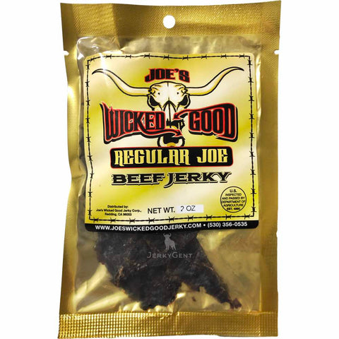 Joe's Wicked Good Beef Jerky Regular Joe Original Front